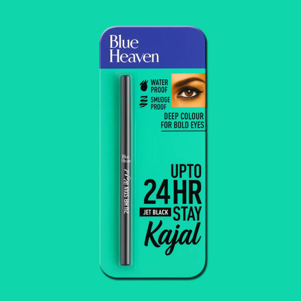 Blue Heaven Jet Black Kajal | 24 Hr Stay | Waterproof and Smudge-Proof | 0.35g